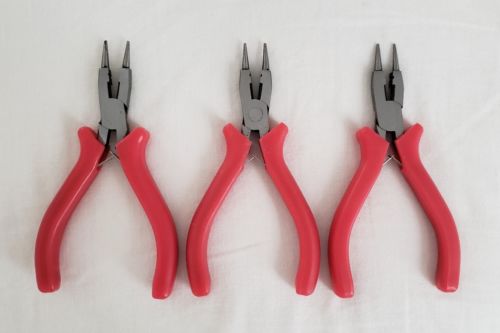 Jewelry Beading Tool 4 in 1 Pliers Round Nose Cut Pliers, Lot of 3