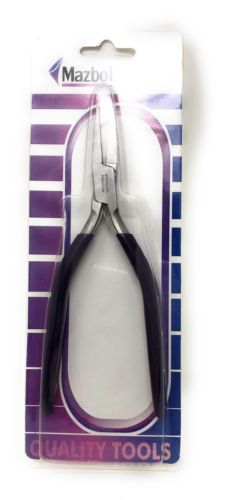 Mazbot 6.5 Inch 3 Steps Flat Jaw Wire Wrapping Pliers - Black Cushion Grip
