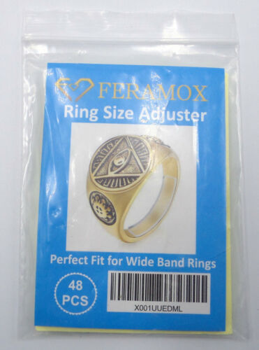 Feramox Ring Size Adjuster for Loose Rings 48 PCS Invisible Transparent