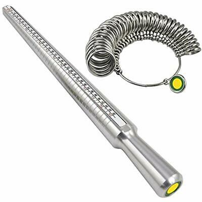 A-Plus Jewelry Making Kits Shopping Silver Metal Ring Sizer Finger Sizing Stick