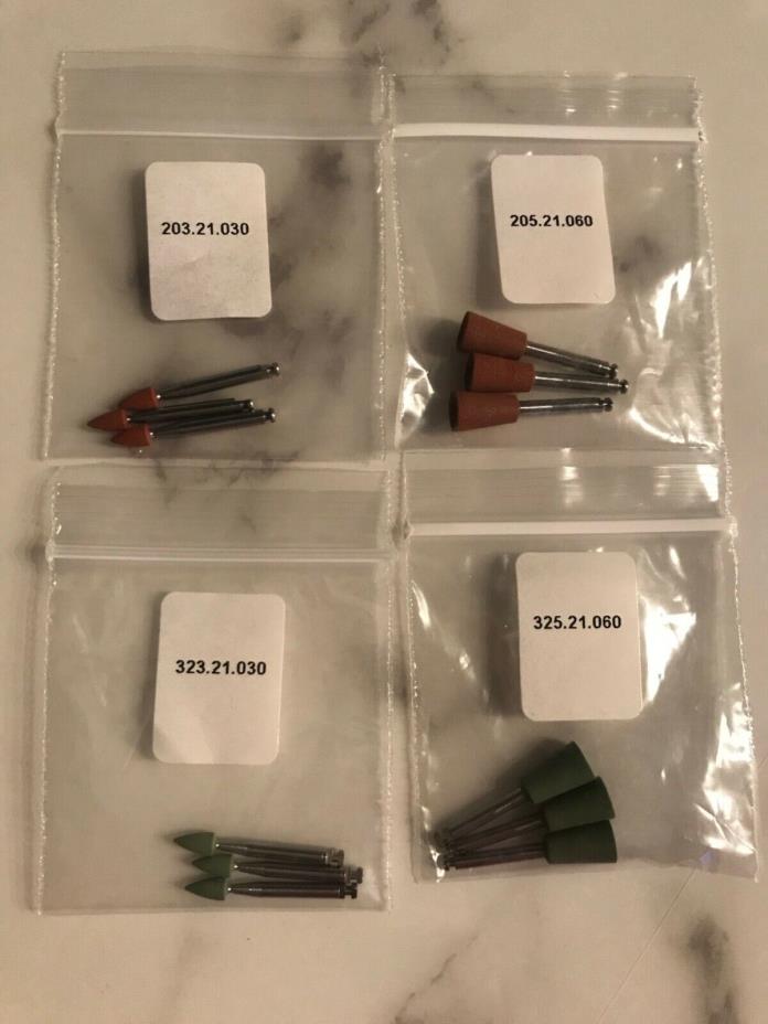 Brasseler Green and Brown Metal Polishers