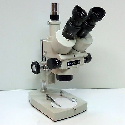 MEIJI TECHNO EMZ-5TR Stereo Zoom Trinocular Microscope SWF10X EXCELLENT #417