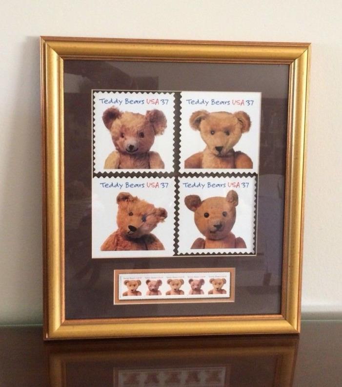 Teddy Bear Stamp Framed Picture