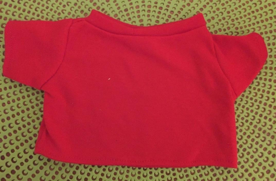 SMALL RED CLOTH T-SHIRT (S) FOR TEDDY BEAR OR DOLL PlushWear by Stuffaplush