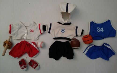 Lot Teddy Bear Doll Clothes Sports Accessories Baseball Football 12