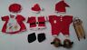 Christmas Bear Doll Clothes Santa Long Johns Reindeer Slippers Red Flyer Sled