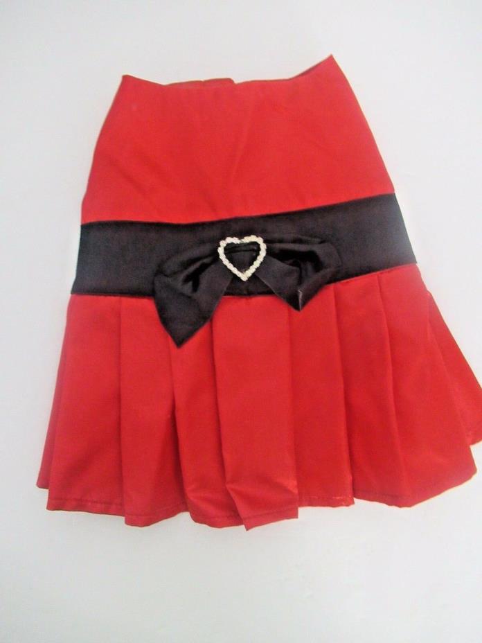 Build A Bear Workshop Red Dress Costume Rhinestone Bling Heart Valentine