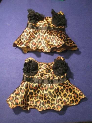 Bear Clothes - Leopard Print Satin Dresses for 14-16