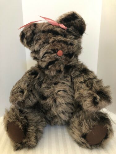 Vintage Teddy Bear Mohair Jointed 18” stuffed  Animal plush Doll