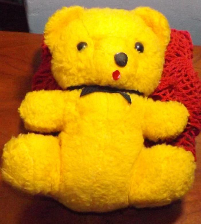 Vintage Yellow Teddy Bear, approximately 50 to 60 years old