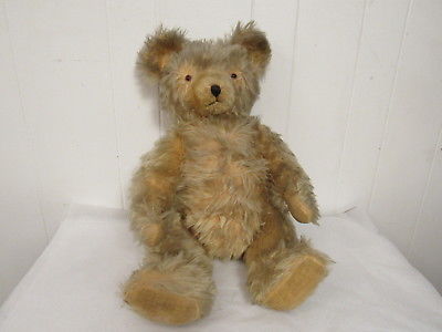 Large vintage 1950s teddy bear mohair squeaker Knickerbacker Steiff AS-IS