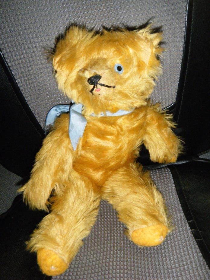 SWEET LITTLE ANTIQUE TEDDYBEAR WITH BLUE GLASS EYES!!