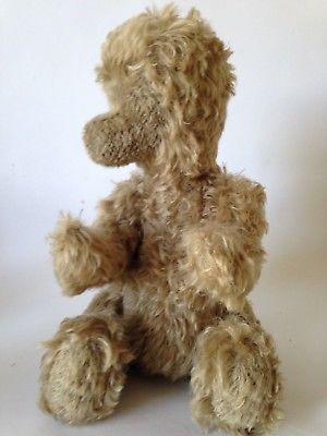 Vintage MOHAIR Bear Plush RARE FACELESS TEDDY Jointed Antique BING Bear ??  15