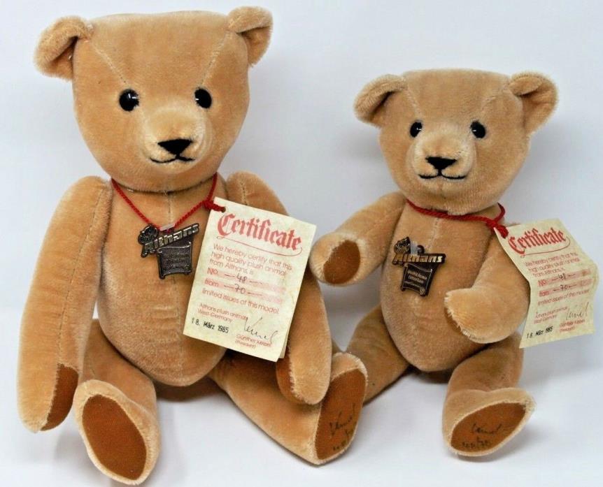 PAIR Jointed LE #48/70 Mohair Teddy Bears 10