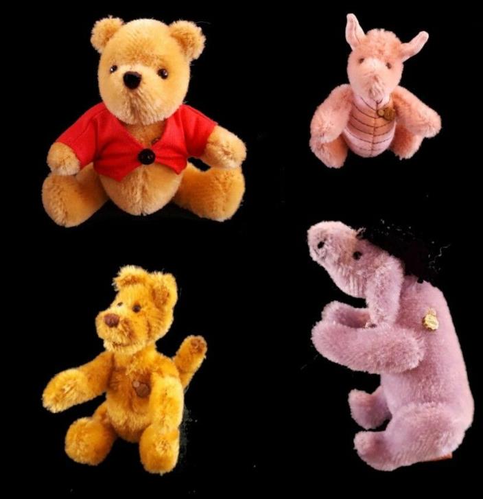 RARE Limited Edition Herrmann Mohair Pooh, Piglet, Tigger & Eeyore Matched Set