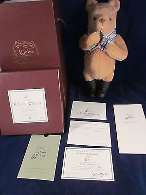 R John Wright Holiday Winnie the Pooh Limited Edition SIGNED TAG 1997 ~ NEW BOX