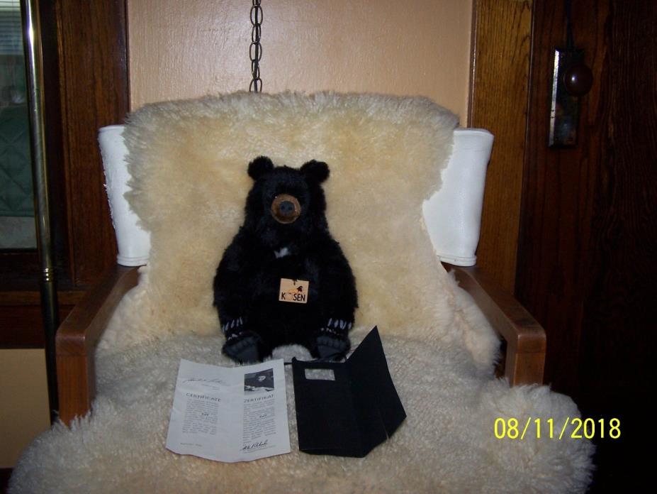 Kosen Mohair Black Bear #427 out 1000 made Worldwide, Brand New w/authentic Cert