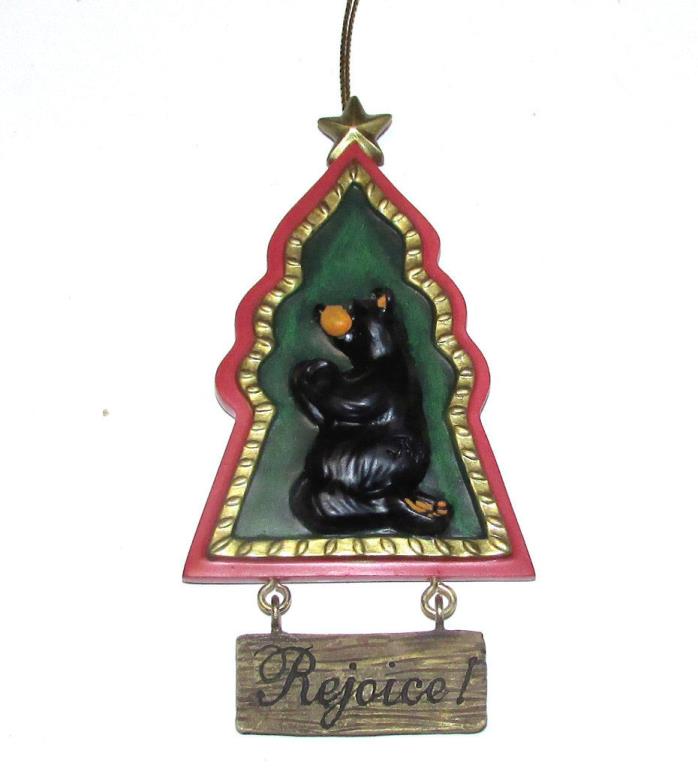 Box of 6 Bearfoots Bear Rejoice Ornaments 50597 Bearfoots Bears Jeff Fleming