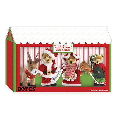 BOYDS BEARS CHRISTMAS SANTA CLAUS WORKSHOP NEW IN THE BOX