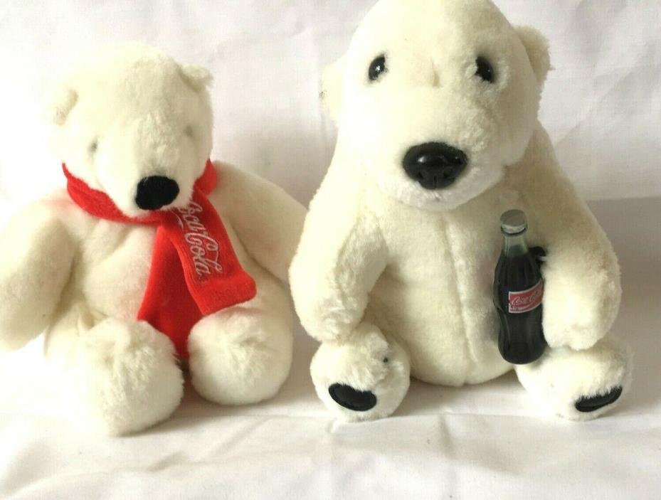 Boyds Bear Coca Cola and Polar Bear with Bottle Plush Stuffed Animal