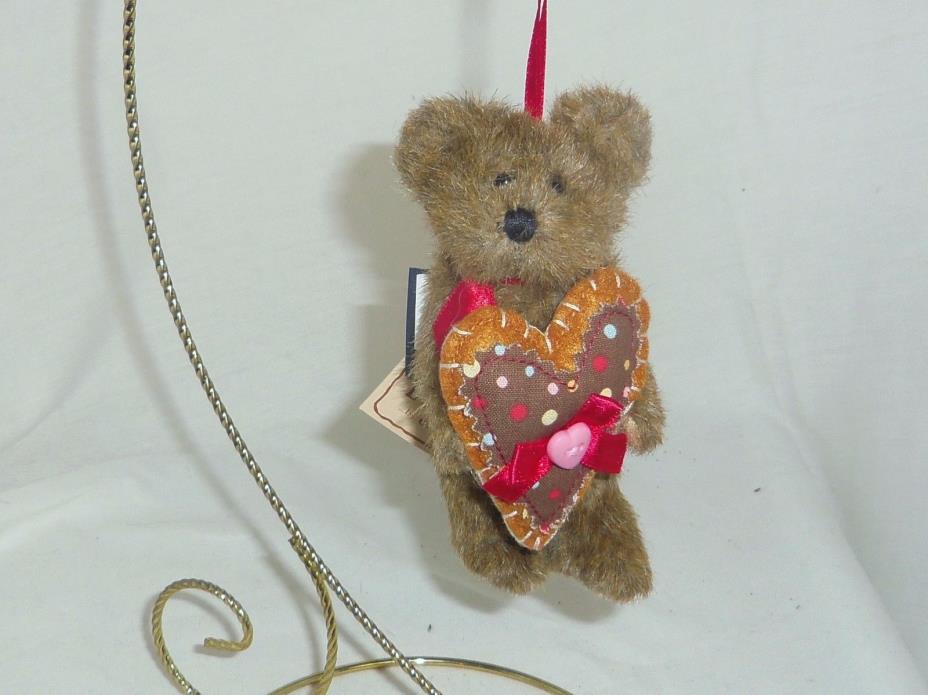 Lil Sprinkles 5in Boyds Bears teddy bear Christmas ornament with heart 4023926