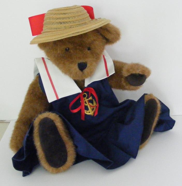 Boyds Brown Teddy Bear w/ 2 Sailor & 1 Winter outfits, Rebecca Bearimore