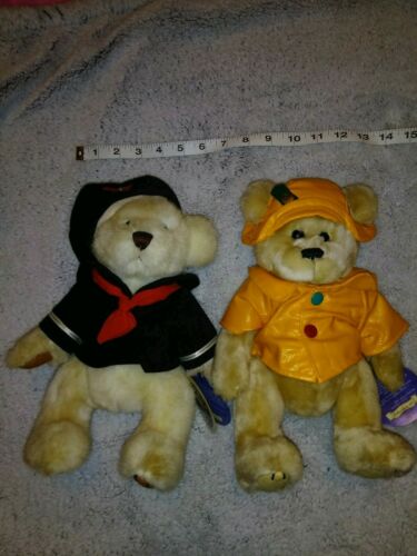 Brass Button Bears Collection Bear Of Happiness & Raincoat Harper & Taylor.  J-3