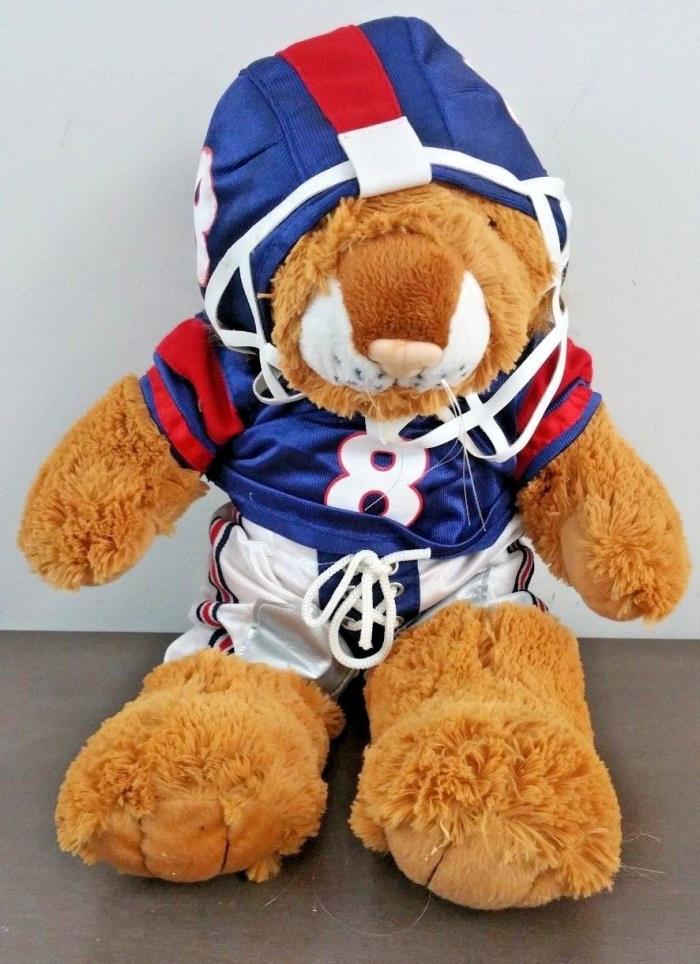 BEAR FACTORY NWT Bear in FOOTBALL UNIFORM - 3 PIECE SET- RED-WHITE-BLUE