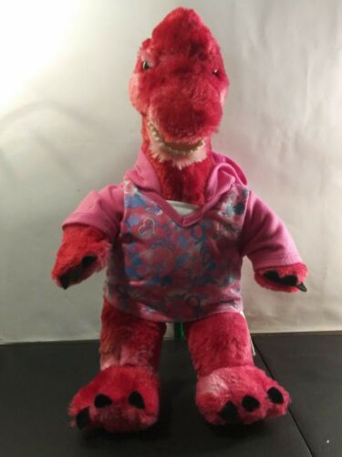 Build A Bear Workshop Pink Brachiosaurus Dinosaur Plush Toy with Hoodie