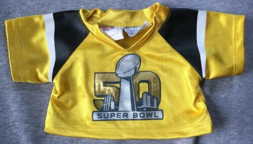 Build A Bear BAB NFL Super Bowl 50 Panthers Vs Broncos Jersey Yellow Shirt