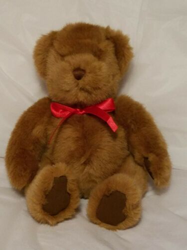 Build a Bear BABW Plush TEDDY BEAR Brown Red Bow Plush Stuffed Animal 11
