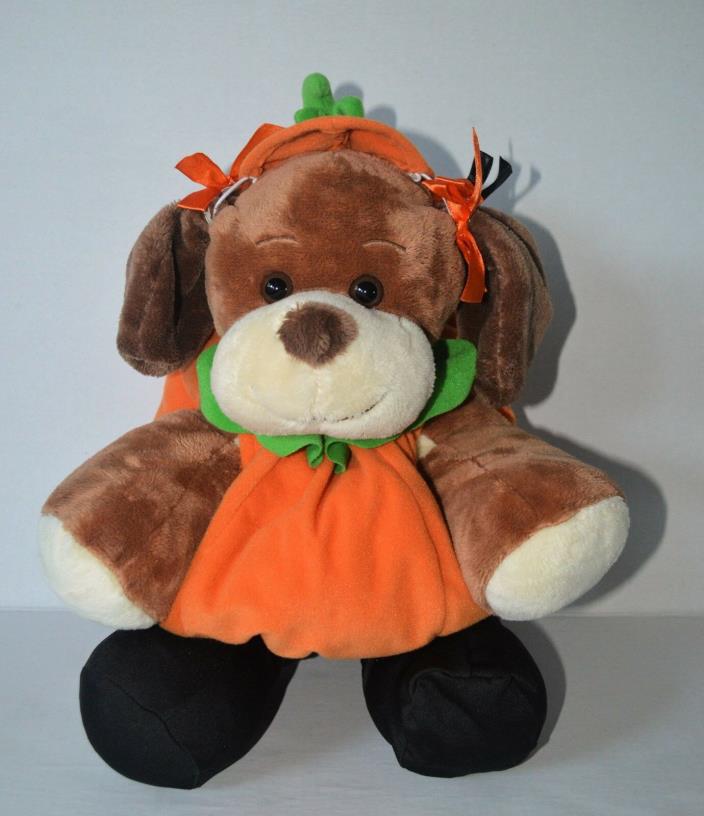 Build-A-Bear plush Dog with Outfit Dress up 3 PC PUMPKIN COSTUME