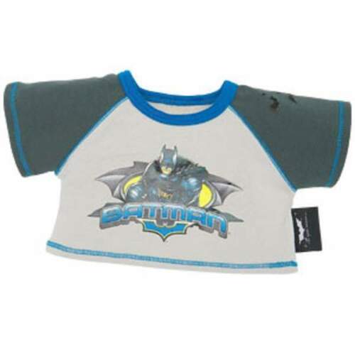 Build a Bear Gray & Blue Batman Superhero Tee Shirt NWT