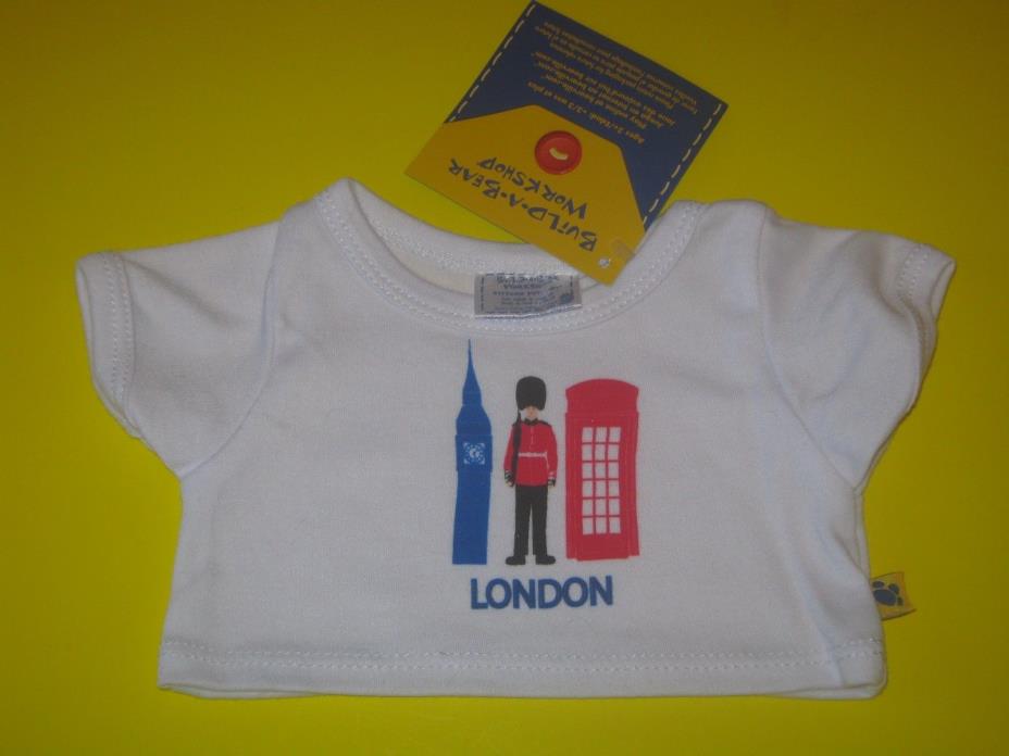 Build-A-Bear LONDON ICON Big Ben Red Phonebooth Guard TEE SHIRT UK Exclusive