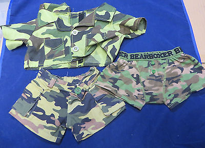 Build a Bear BABW Camo soldier military camouflage lot hunter ranger