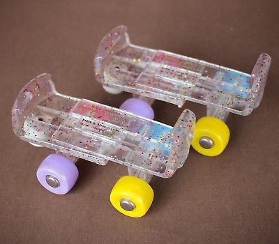 Build-a-Bear * roller skates * neon 1980s * adjustable for plush doll shoes