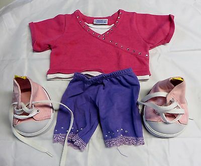 Build a Bear clothes BABW  Top  shorts shoes  sneakers casual outfit