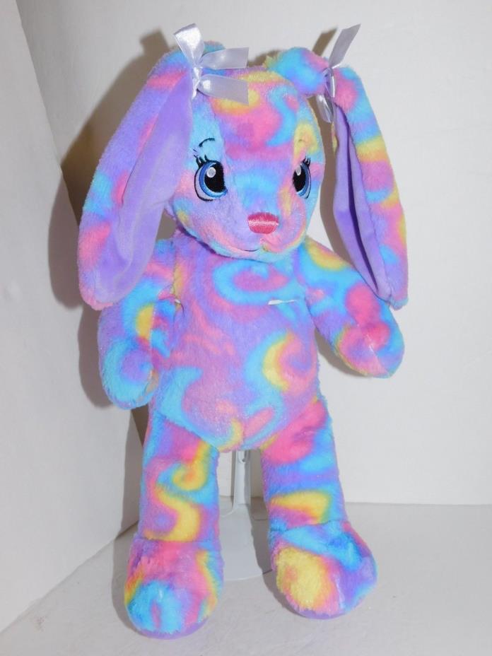 Easter Bunny Build A Bear Rabbit Purple Stuffed Animal Basket Stuffer Rainbow
