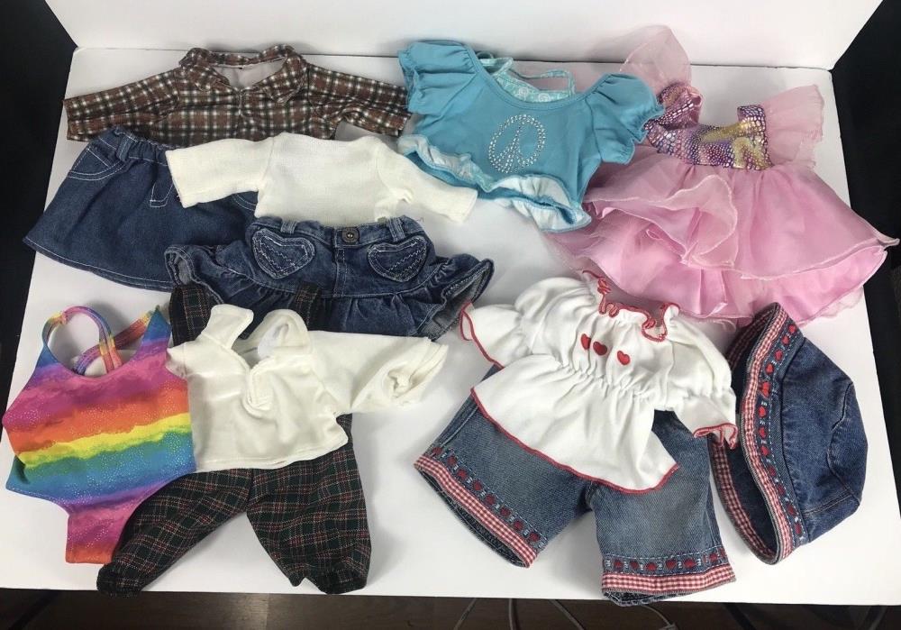 Build A Bear BABW Lot of Girl's Clothing Party Dress Swimsuit and More Lot of 12