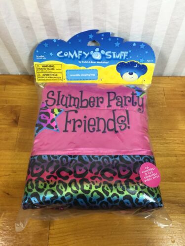 Build A Bear Leopard Rainbow Sleeping Bag Slumber Party Friends Reversible