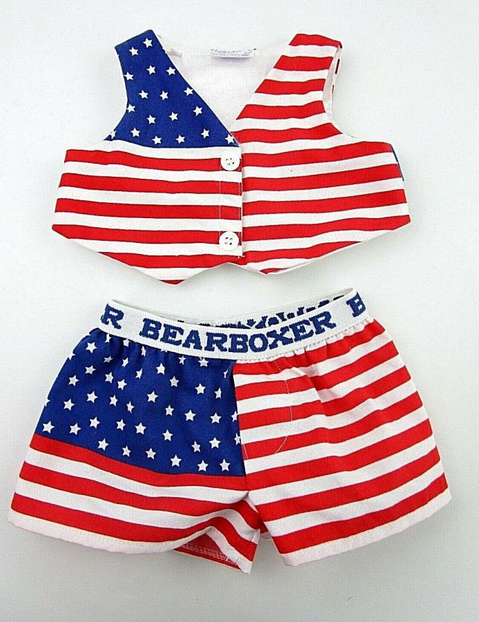 BABW Outfit Red White Blue American Flag Stripes Stars Build-A-Bear Clothes  V