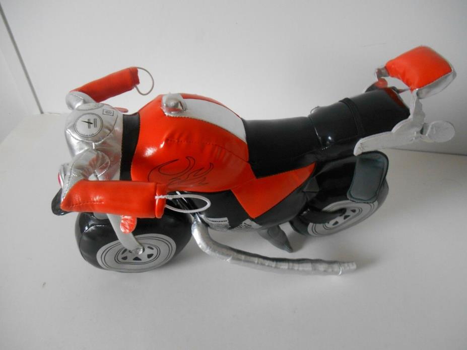 BUILD A BEAR HARLEY MOTORCYCLE BIKE ORANGE BLACK