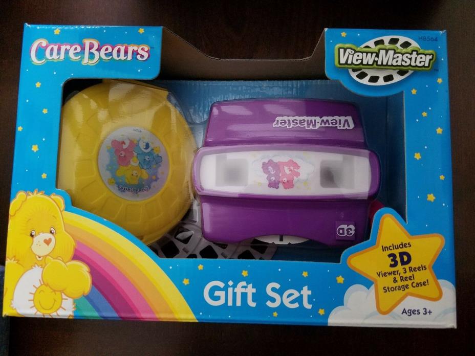 Care Bears View-Master Gift Set w/ Viewer, 3 Reels & Reel Storage - Rare Package