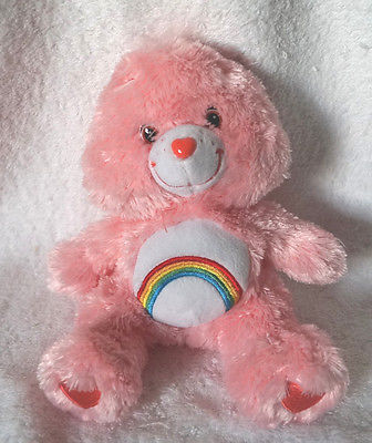 Care Bears pink CHEER Bear Cuddly Fuzzy Silky Fur 6