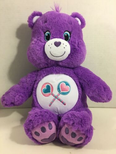 SHARE BEAR CARE BEAR- Build-A-Bear Purple Lollipop