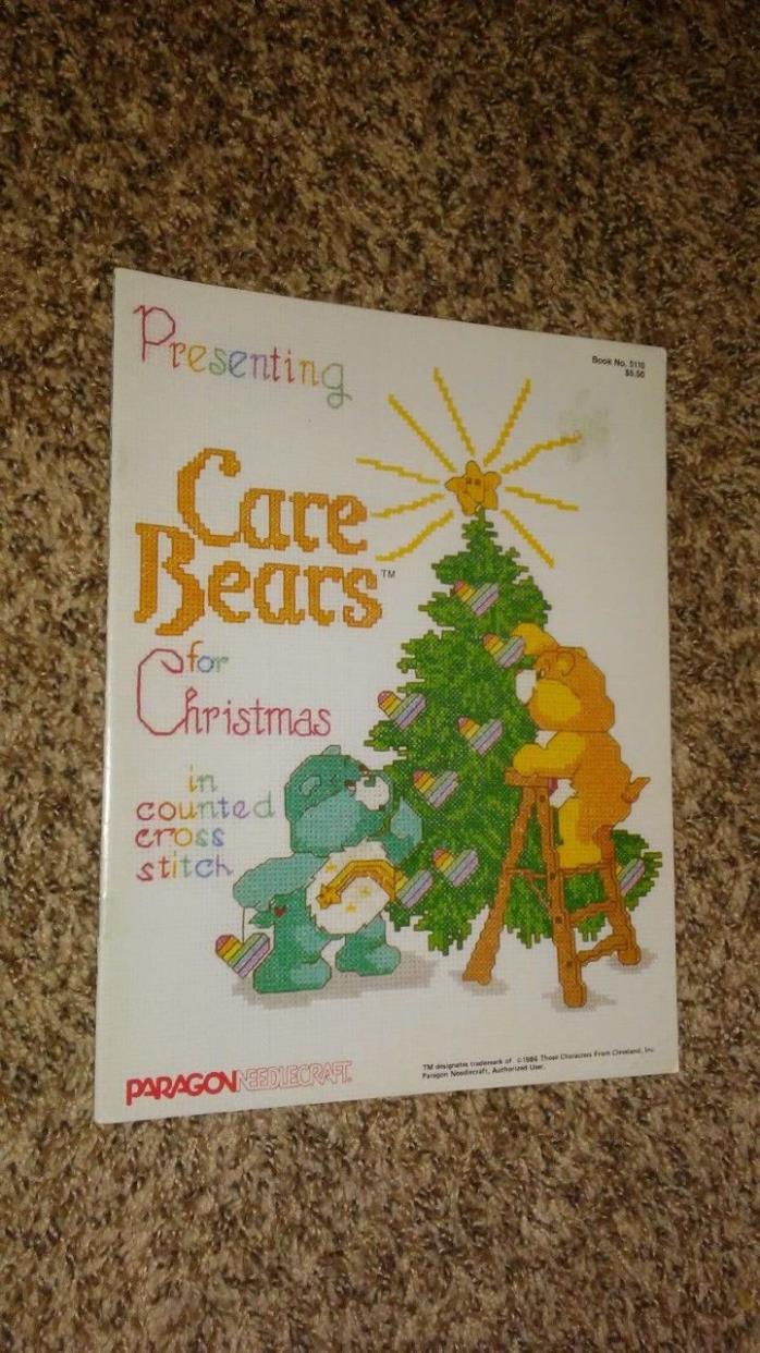 Care Bears Christmas Counted Cross Stitch Book 1986 Paragon