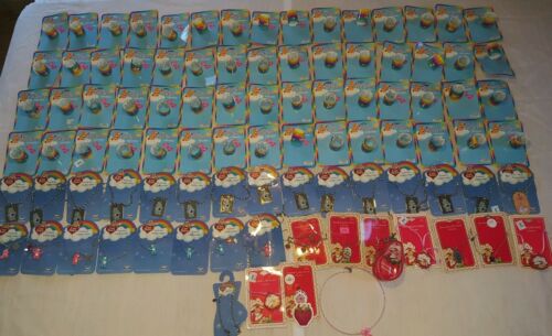 Huge Lot 102 Vintage Carebears Strawberry Shortcake Jewelry Necklace,Bracelets