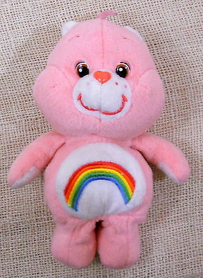 Vintage Care Bears Pink Rainbow Cheer Bear 8 1/2