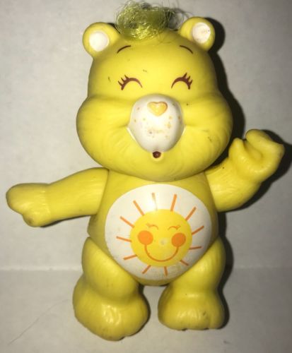 Vintage Care Bears FUNSHINE BEAR Poseable Figure Kenner 1984