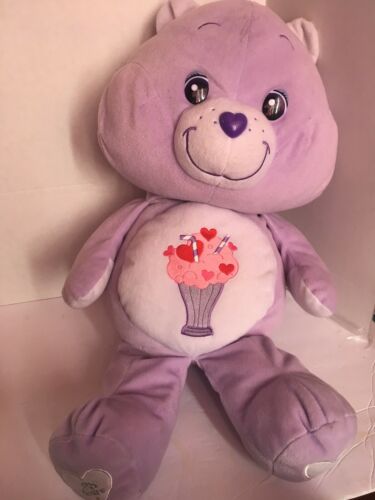 Jumbo Share Care Bear 25th Anniversary Plush 26” Large Retro Vintage Purple